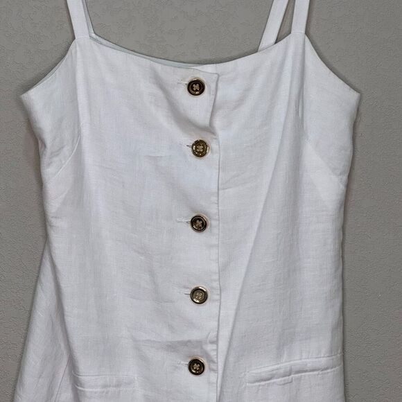 J. Crew Claudia 100% Linen White Mini Dress NWT - Picture 5 of 11